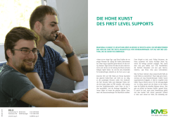 die hohe kunst des first level supports