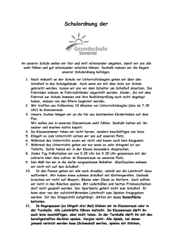 Schulordnung der - Grundschule Sonnental