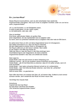 Ein &bdquo;Los-lass-Ritual&ldquo;