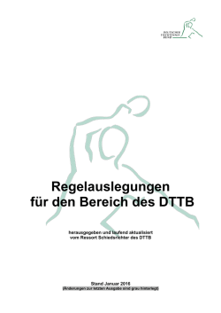 Regelauslegung des DTTB 2016