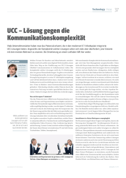 UCC – Lösung gegen die Kommuni kations komplexität