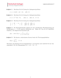Aufgabe 1: Berechnen Sie die L&ouml;sung des Anfangswertproblems ˙x