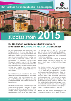 SUCCESS STORY - Hospital zum Heiigen Geist