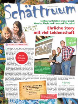 Ehrliche Story mit viel Leidenschaft - Bauernblatt Schleswig