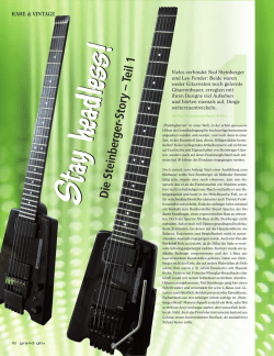 Die Steinberger-Story – Teil 1