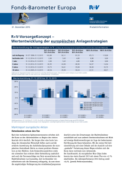 FondsBarometer europäische Anlagestrategien