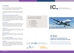 Flyer IC-Kurs - IC-Kurs by DGOU and Lufthansa Flight Training