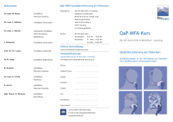 QaP-MFA-Kurs - Universitätsklinikum Regensburg