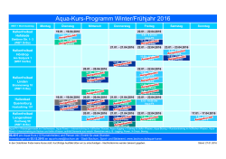 Aqua-Kurs-Programm Winter/Frühjahr 2016