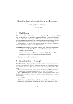 Klassifikation und Assoziationen von Interessen