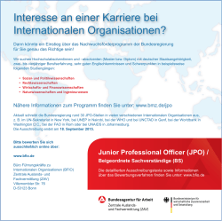 Interesse an einer Karriere bei Internationalen