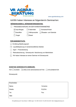 Ich/Wir haben Interesse an folgenden/m