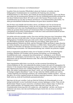 Grundeinkommen im Interesse von - werner