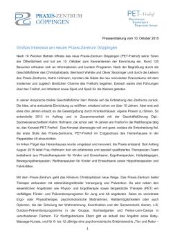 Gro&szlig;es Interesse am neuen Praxis
