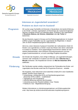 Interesse an Jugendarbeit woanders? Probiere es doch mal im