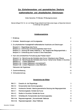 Einheitenanalyse/geometrischen Deutung