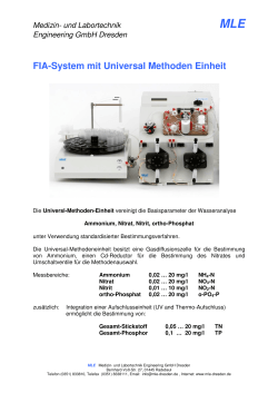 FIA-System mit Universal Methoden Einheit