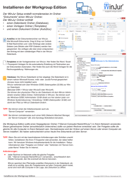 Installieren der Workgroup Edition