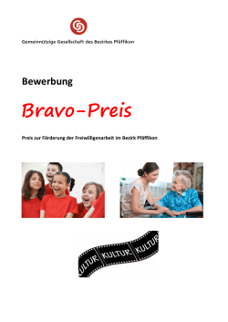 Bewerbung Bravo-Preis - Gemeinnützigen Gesellschaft des