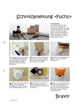 Bravo! Schnitzanleitung &laquo;Fuchs&raquo;