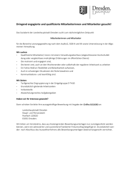 Dringend engagierte und qualifizierte Mitarbeiterinnen