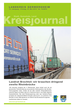 Landrat Brechtel: wir brauchen dringend zweite Rheinbrücke