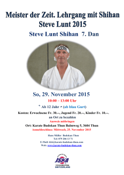 Steve Lunt Shihan 7. Dan