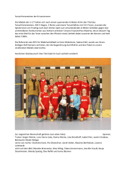 Futsal-Kreismeister der B-Juniorinnen Die Mädels der U