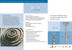 Internationale Studierenden-Tagung zum Dialog von Juden