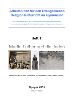 Luther und die Juden - Regionale Fachberatung
