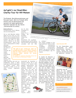 Newsletter Road Bike Charity Tour