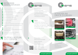 GMS-Flyer - GMS - Reinigung/Reparatur Druckmaschinen/