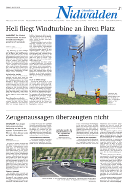 17/07/15 Heli fliegt Windturbine an ihren Platz, NLZ