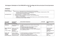 Hauscurriculum Englisch Klasse 9