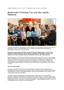 Lars vom Mars und die Ministerin