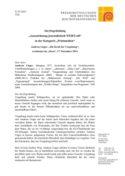Jurybegründung lesen - Deutsche Bischofskonferenz