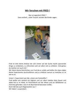Wir forschen mit FRED