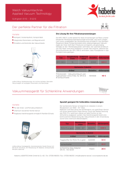 Der perfekte Partner für die Filtration Vakuummessgerät für