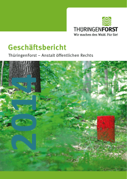 Geschäftsbericht - Thüringen Forst