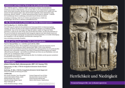Herrlichkeit und Niedrigkeit - Evangelisch