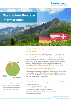 Flyer. - Creditreform Boniversum GmbH
