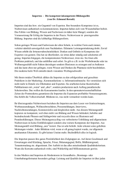 Imperten - Die kompetent inkompetente Bildungselite (von Dr