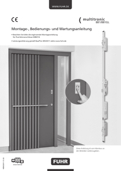 multitronic Montage-, Bedienungs- und Wartungsanleitung