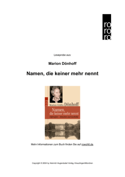 Namen, die keiner mehr nennt
