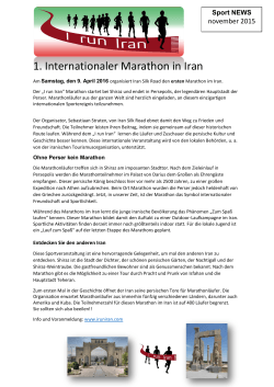 1. Internationaler Marathon in Iran