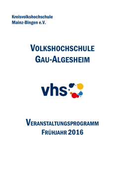 Programm 2016-1 - VHS Gau