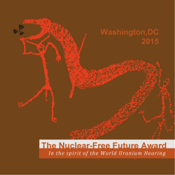 Broschüre 2015 - Nuclear Free Future Award