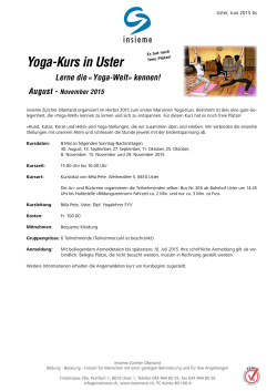 Yoga-Kurs in Uster - insieme | Zürcher Oberland