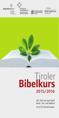 Tiroler Bibelkurs 2015/16