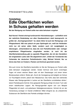 Edle Oberfl&auml;chen wollen in Schuss gehalten werden